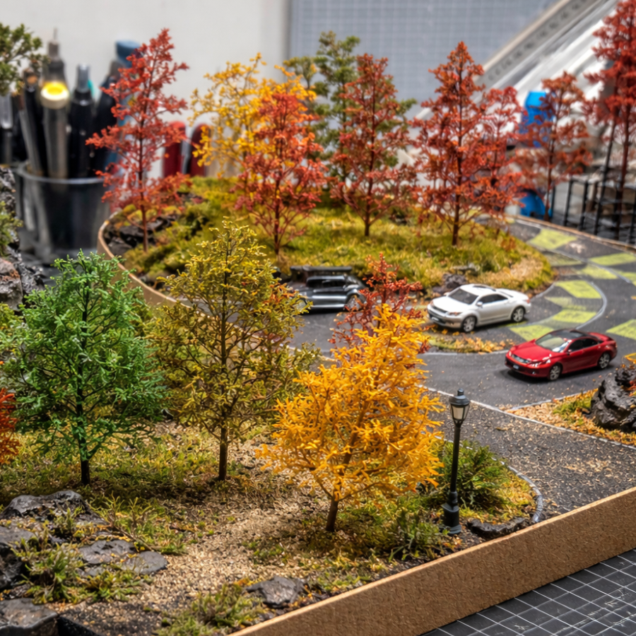 Simulation Seafoam Trees for Diorama & Model Scenery (2PCS) – Realistic Chenopodium Spinosum Trees for Railway, Wargaming & Landscape Models