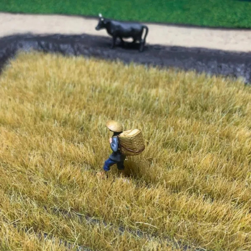 Ho Scale Miniature Rice Field Wheat Field Scene Model 1:87 Grass Cluster Toys Military Farm Scene Landscape for Diy Model Making