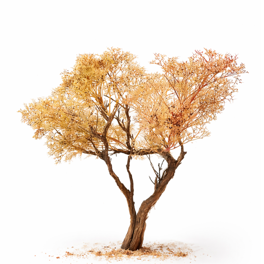 Seafoam Miniature Tree Branches in Multiple Colors – Realistic DIY Trees for HO OO N Scale Diorama Scenery