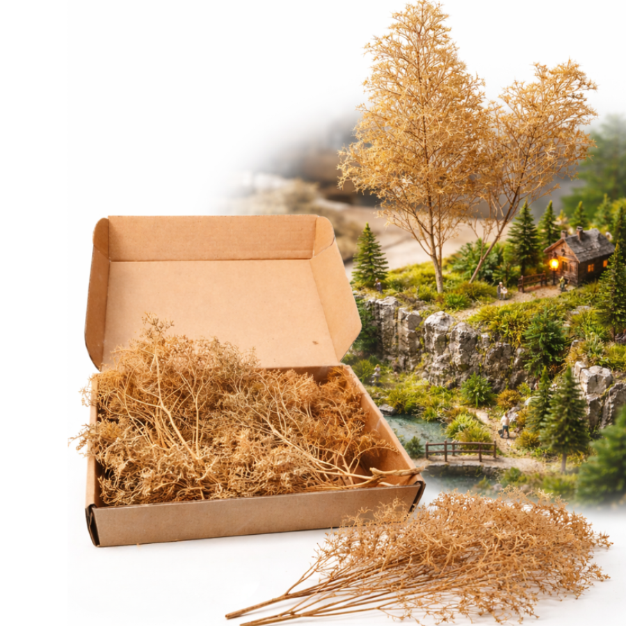 Cuttable Seafoam Tree Branch for Dioramas – Natural HO Scale 1:87 Model Tree Material for Realistic DIY Scenery