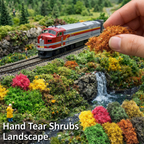 0.79inch Miniature Grass Shrub Bushes Foliage Terrain Vegetation Model Hand Tear Shrubs Landscape DIY Railway/Wargaming Dioramas