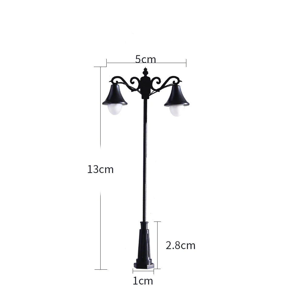 5pcs HO N Scale Miniature Street light 12V Garden lamp for Train Railway Lamppost Scenery Landscape