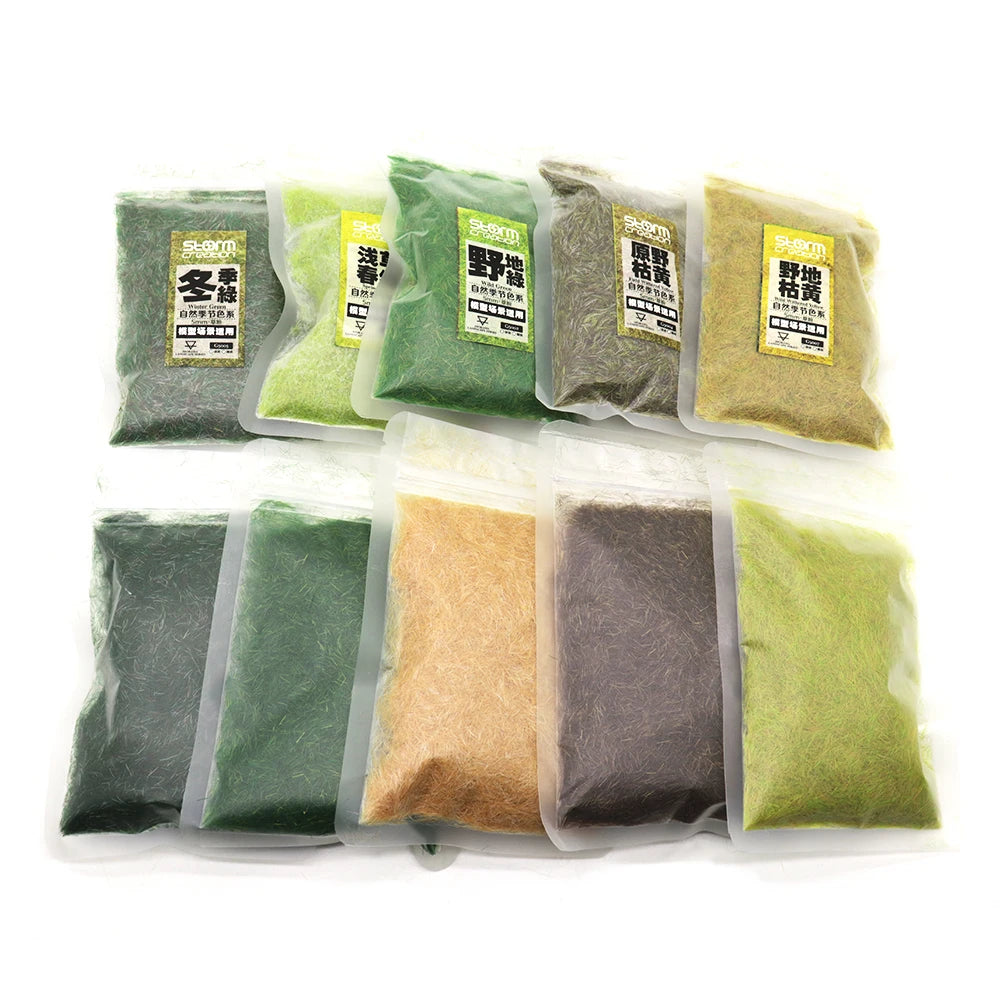 8MM Static Grass Flock Powder Foliage For Railway Artificial Mini Terrain Lawn  Wargame Landscape Scenery Diorama Accessories
