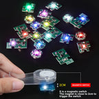 3pcs LED Magnetron Switch Lighting Chip Animation Hand To Do Plus Light Model Toys Wireless LAMP