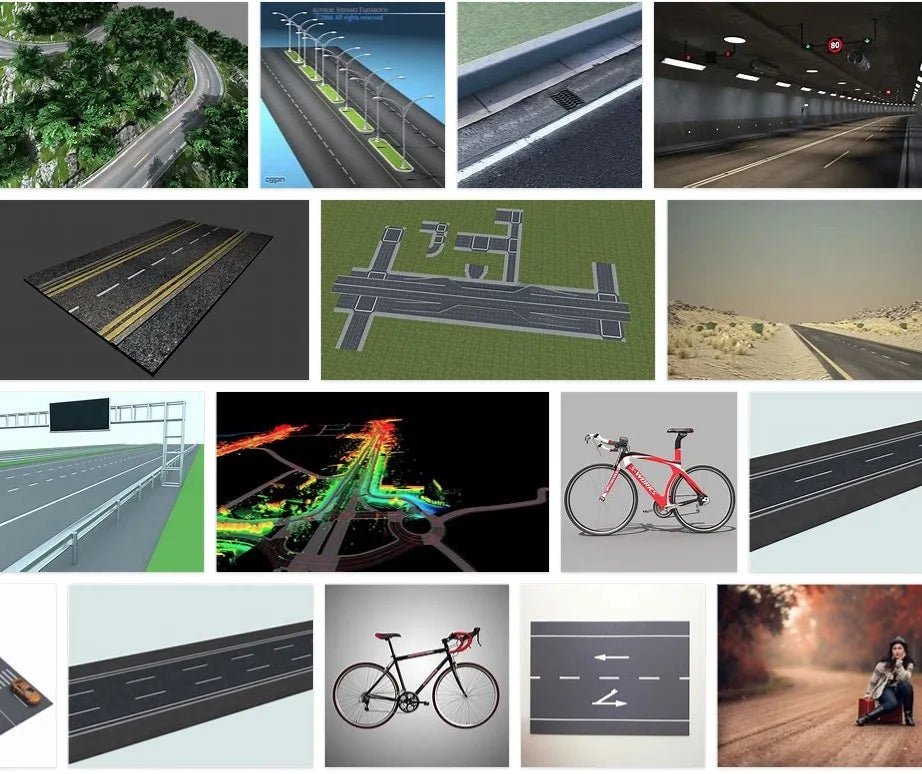 N Scale 1:144 Road Highway Road Scene Rigid Plastic Sand Table Model Building Layout