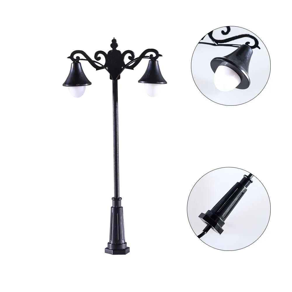 5pcs HO N Scale Miniature Street light 12V Garden lamp for Train Railway Lamppost Scenery Landscape