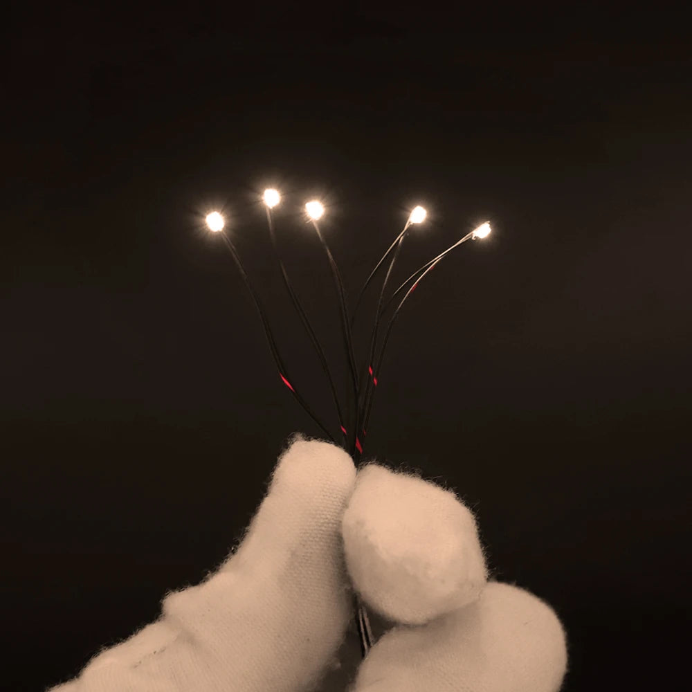 10pcs 3V led micro litz lights for Model train Diorama house Kits DIY Pre-soldered Micro Litz Modeling Cars/Robots