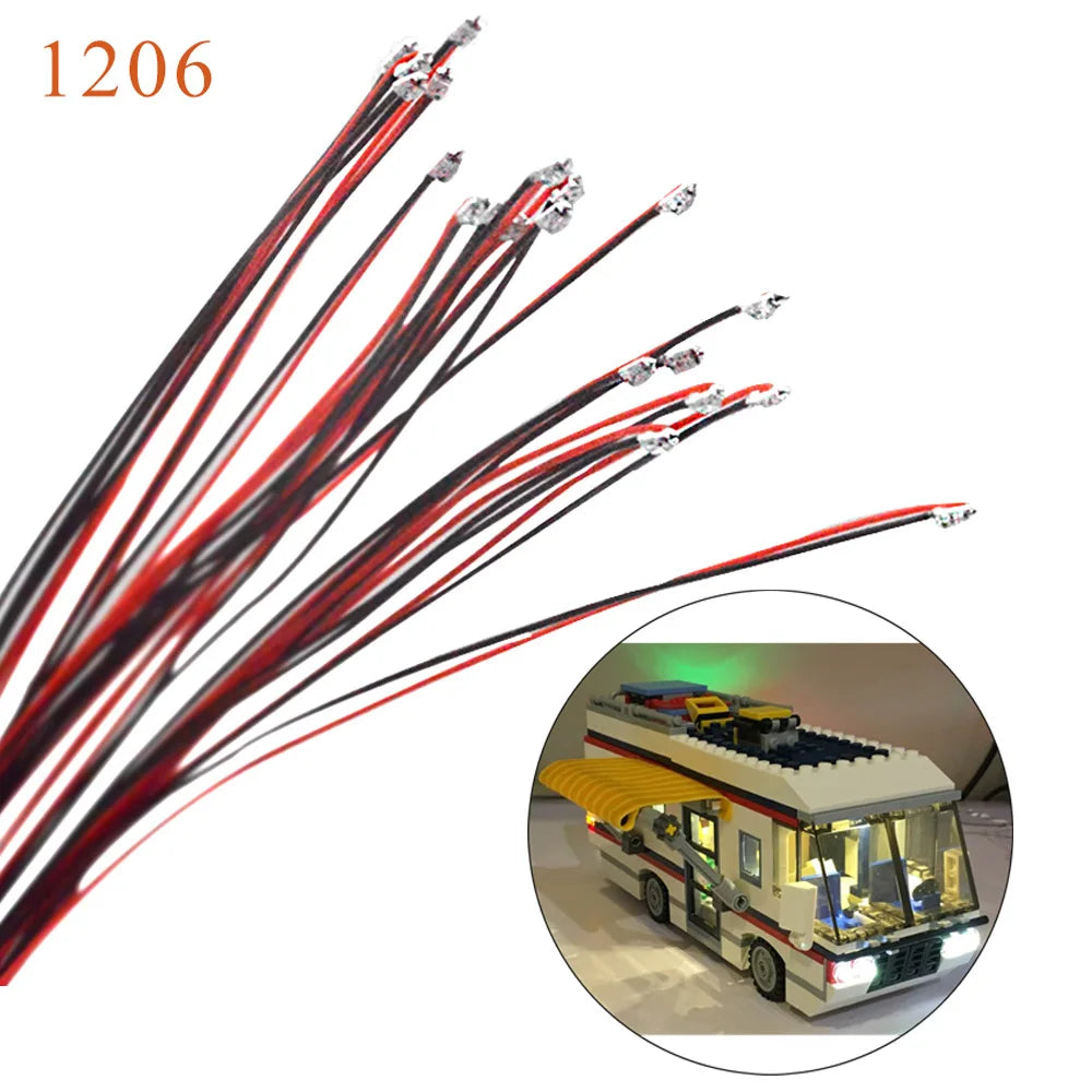 Wired Led SMD 1206 3V Led Lamp Models Train Pre-soldered Micro Litz For Train Railway Landscape Lighting