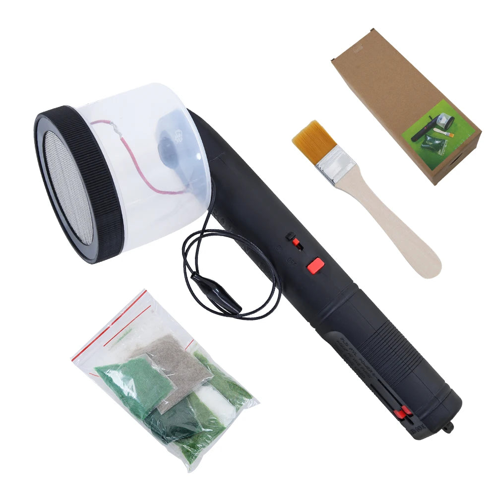 Mini Static Grass Flocking Machine – Portable Electrostatic Flocking Applicator for Model Scenery Applicator Battery Powered