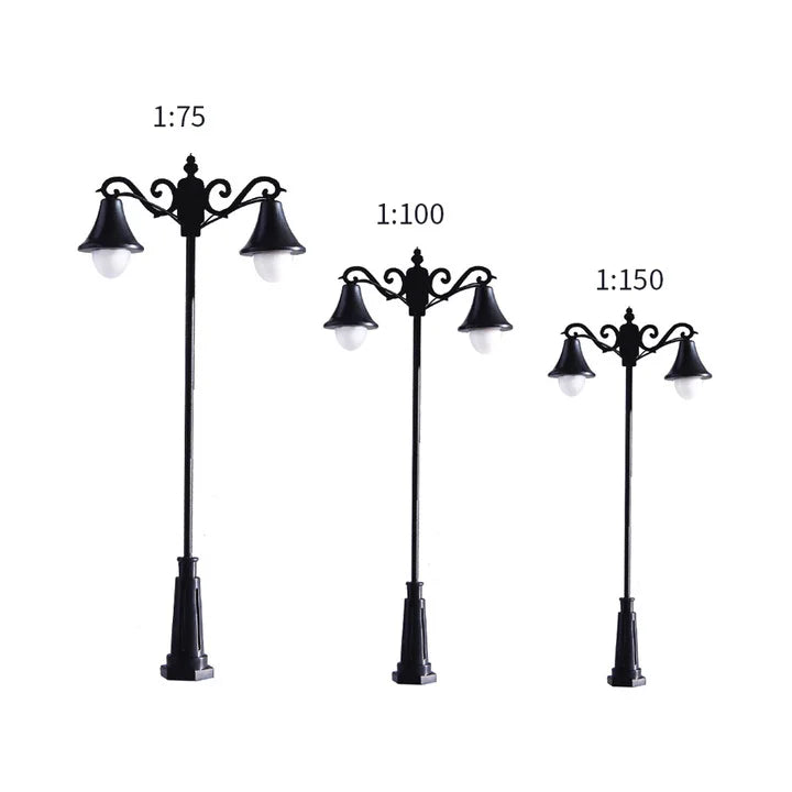 5pcs HO N Scale Miniature Street light 12V Garden lamp for Train Railway Lamppost Scenery Landscape