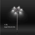 2Pcs 3V Miniature Luminous Tower Street Lamp 1:75-1:150 Model Light for Railway Train/garden/playground/stadium Overhead Lights