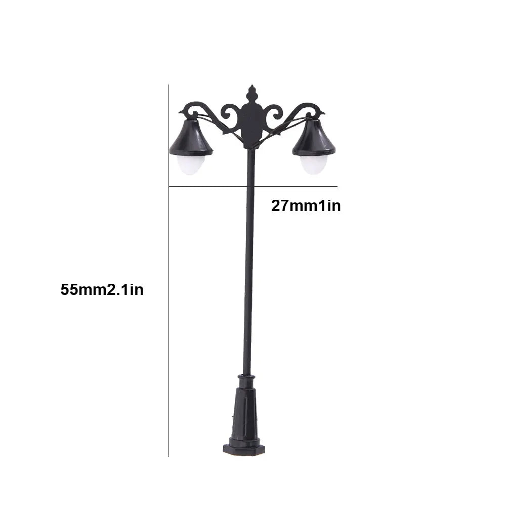 5pcs HO N Scale Miniature Street light 12V Garden lamp for Train Railway Lamppost Scenery Landscape