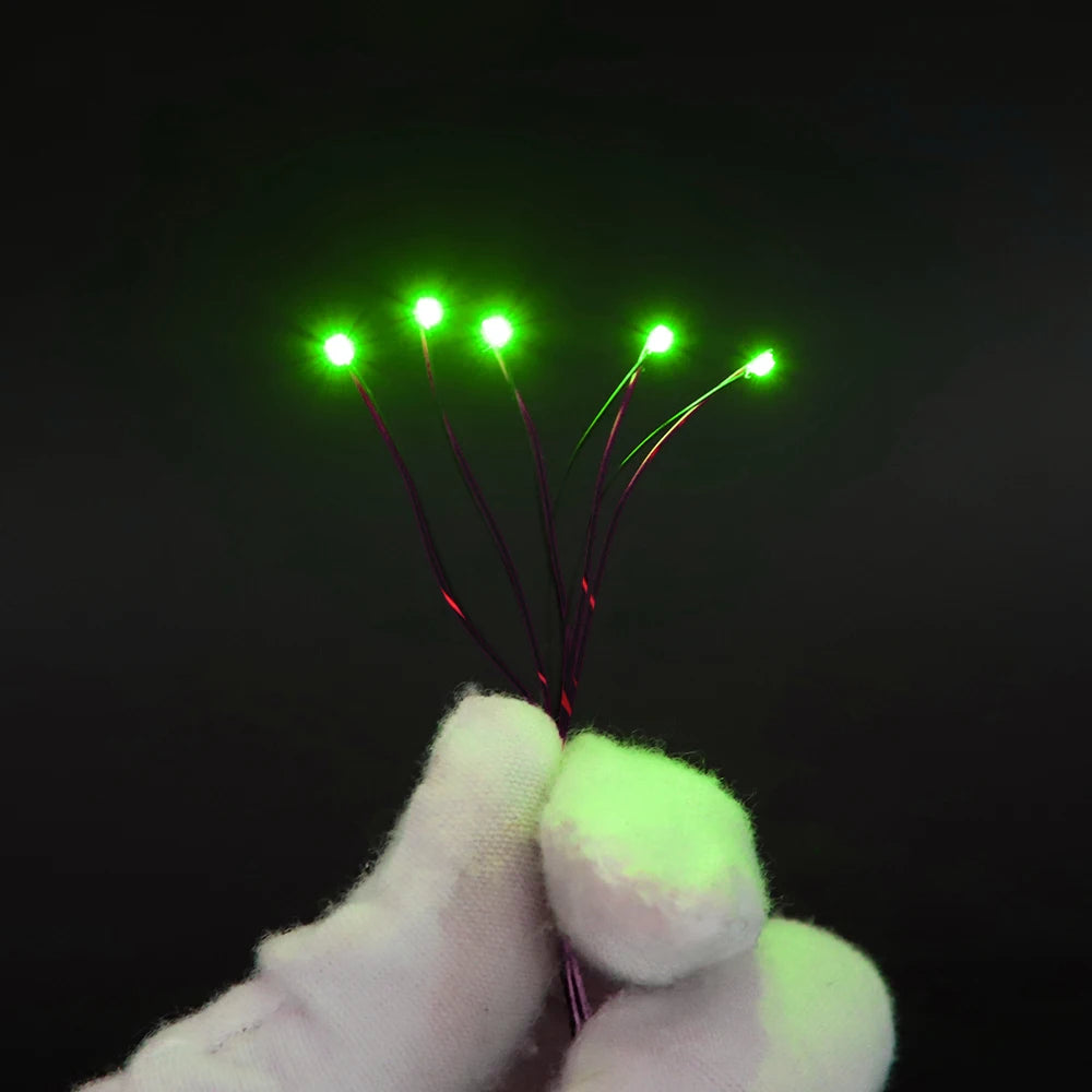 10pcs 3V led micro litz lights for Model train Diorama house Kits DIY Pre-soldered Micro Litz Modeling Cars/Robots