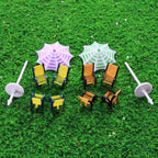 Outdoor Parasol & Chair Set - HO N Scale Model Scenery Accessories (1:100-1:150)