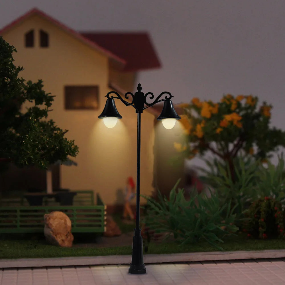 5pcs HO N Scale Miniature Street light 12V Garden lamp for Train Railway Lamppost Scenery Landscape
