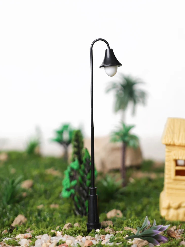 10pcs 1:87-160 Scale Model Making Railway Train Lamp Street Lights Miniature 12V Led For Garden Scenery Lanterns Retro landscape