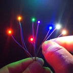 100PCS Wired Led SMD 0402 0603 0805 1206 3V Lamp Models Train Pre-Soldered Micro Litz For Toys DIY Lighting