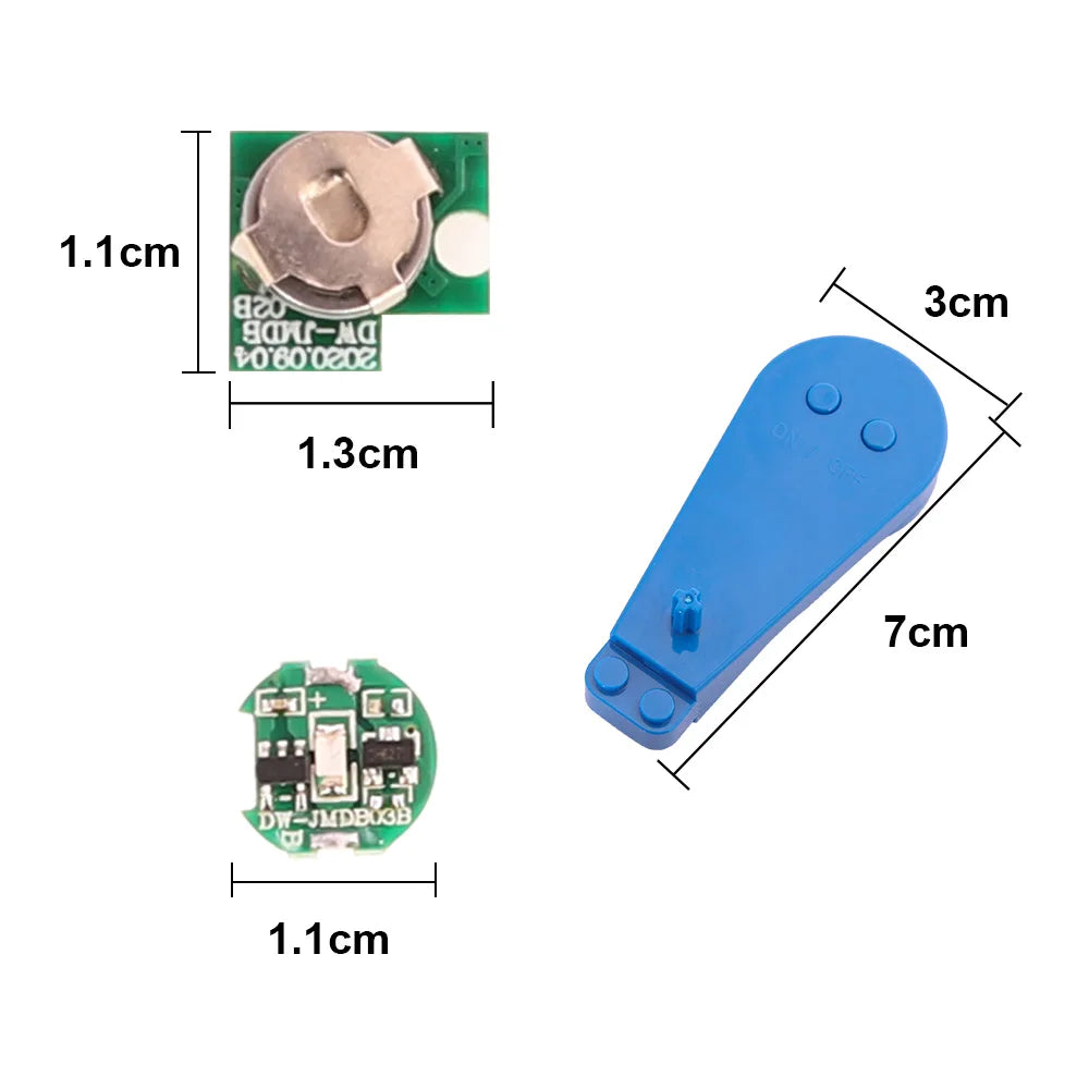3pcs LED Magnetron Switch Lighting Chip Animation Hand To Do Plus Light Model Toys Wireless LAMP