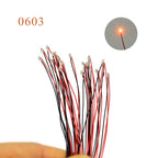 10pcs Wired SMD 0603 3V/12V Led Lamp Models Pre-soldered Micro Litz For Train Railway Landscape Lighting