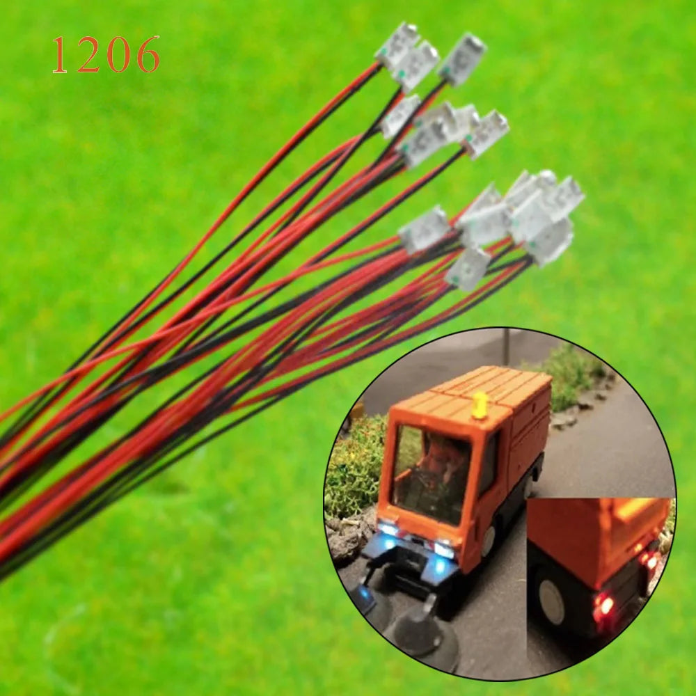 Wired Led SMD 1206 3V Led Lamp Models Train Pre-soldered Micro Litz For Train Railway Landscape Lighting