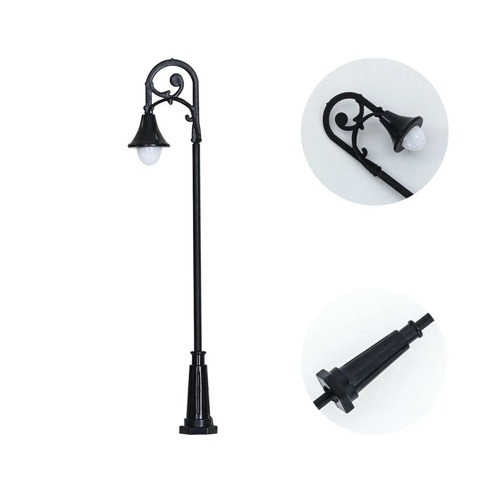 5pcs 12V Miniature Led Garden Lamp Model Light Lanterns Lighting Railway Train Scenery DIY Modeling Landscape for Diorama