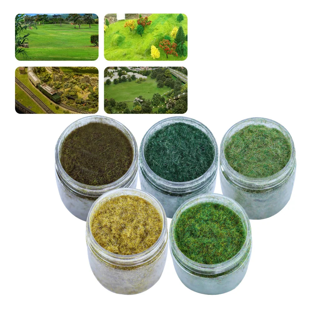 8MM Static Grass Flock Powder Foliage For Railway Artificial Mini Terrain Lawn  Wargame Landscape Scenery Diorama Accessories
