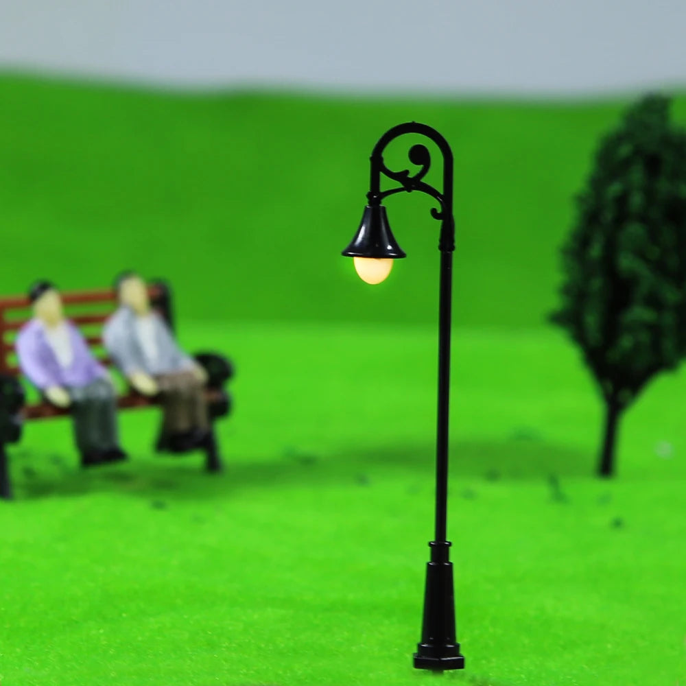 5pcs 12V Miniature Led Garden Lamp Model Light Lanterns Lighting Railway Train Scenery DIY Modeling Landscape for Diorama