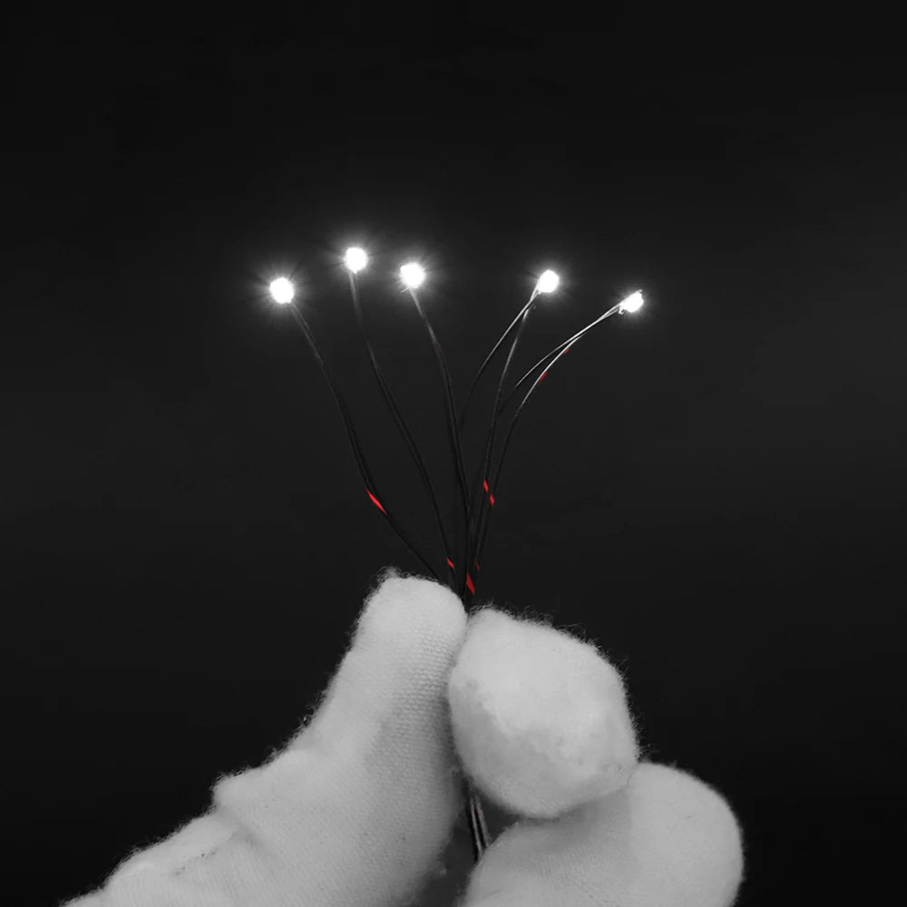 10pcs 3V led micro litz lights for Model train Diorama house Kits DIY Pre-soldered Micro Litz Modeling Cars/Robots