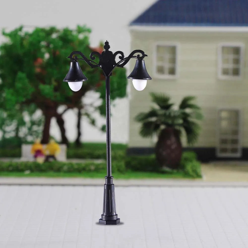 5pcs HO N Scale Miniature Street light 12V Garden lamp for Train Railway Lamppost Scenery Landscape