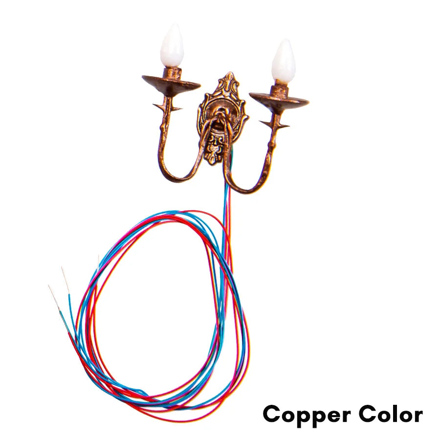 1pc HO Scale Miniature Wall Lamp 1:87 3V Model Light Diy Model Making Toys Architecture Building Layout Decoration for Diorama