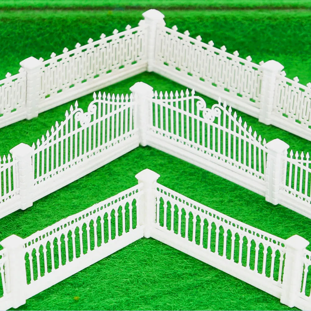 Scale Model 1:100-200 Miniature Yard Railing Garden Fence For Diy Dioramas Garden Ho Train  Railway Scene Layout Material