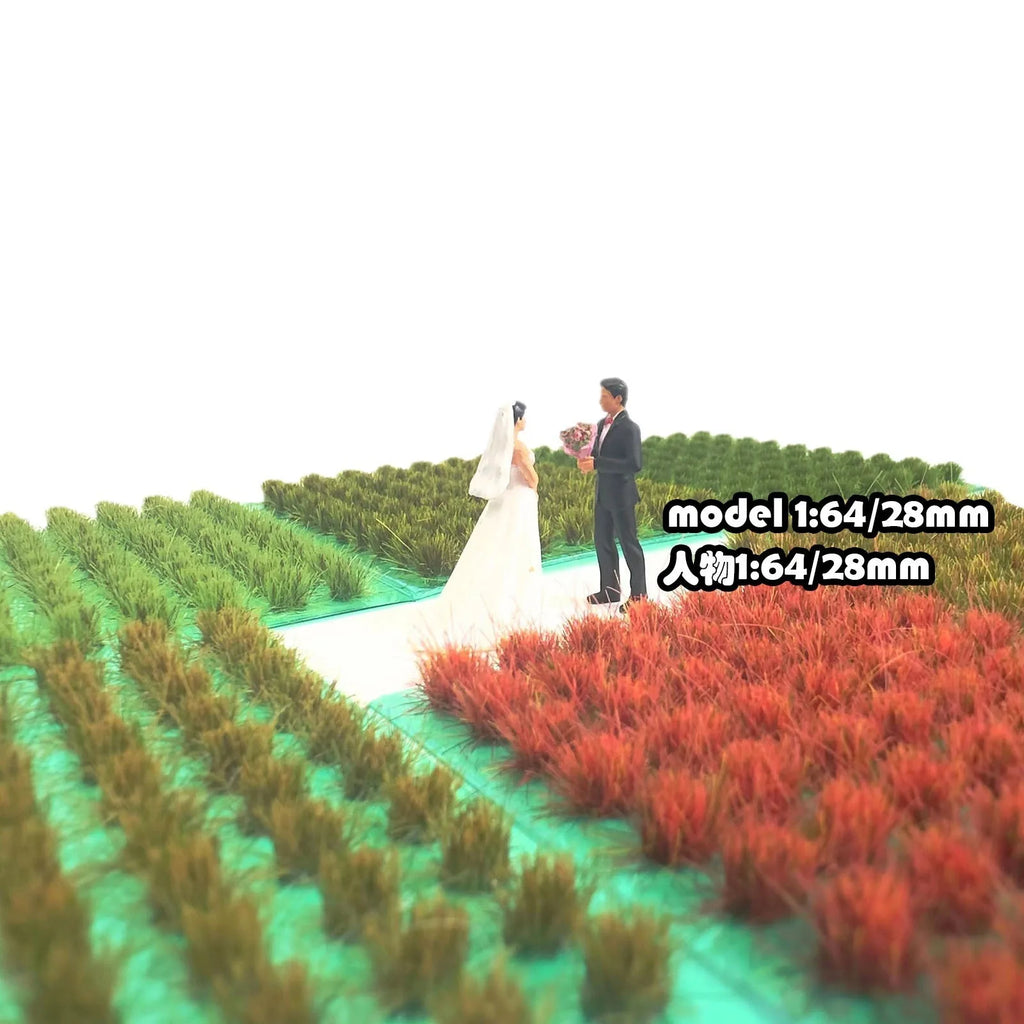 70pcs 5mm Miniature Static Grass Tufts for HO N Scale Model Railway Train Layout Military Wargame Scenarios DIY Diorama Making