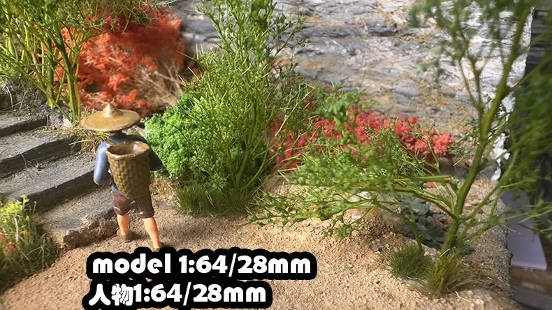 70pcs 5mm Miniature Static Grass Tufts for HO N Scale Model Railway Train Layout Military Wargame Scenarios DIY Diorama Making