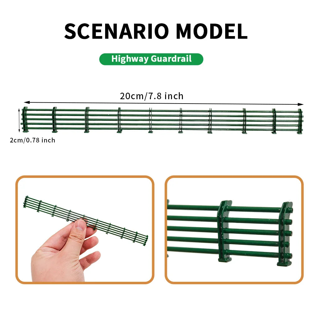 1:64 1:87 High Guardrail Mini Metal Protective Fence Model For Ho Diy Model Making/Sandtable Landscape/Diorama 1pc