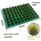 70pcs 5mm Miniature Static Grass Tufts for HO N Scale Model Railway Train Layout Military Wargame Scenarios DIY Diorama Making