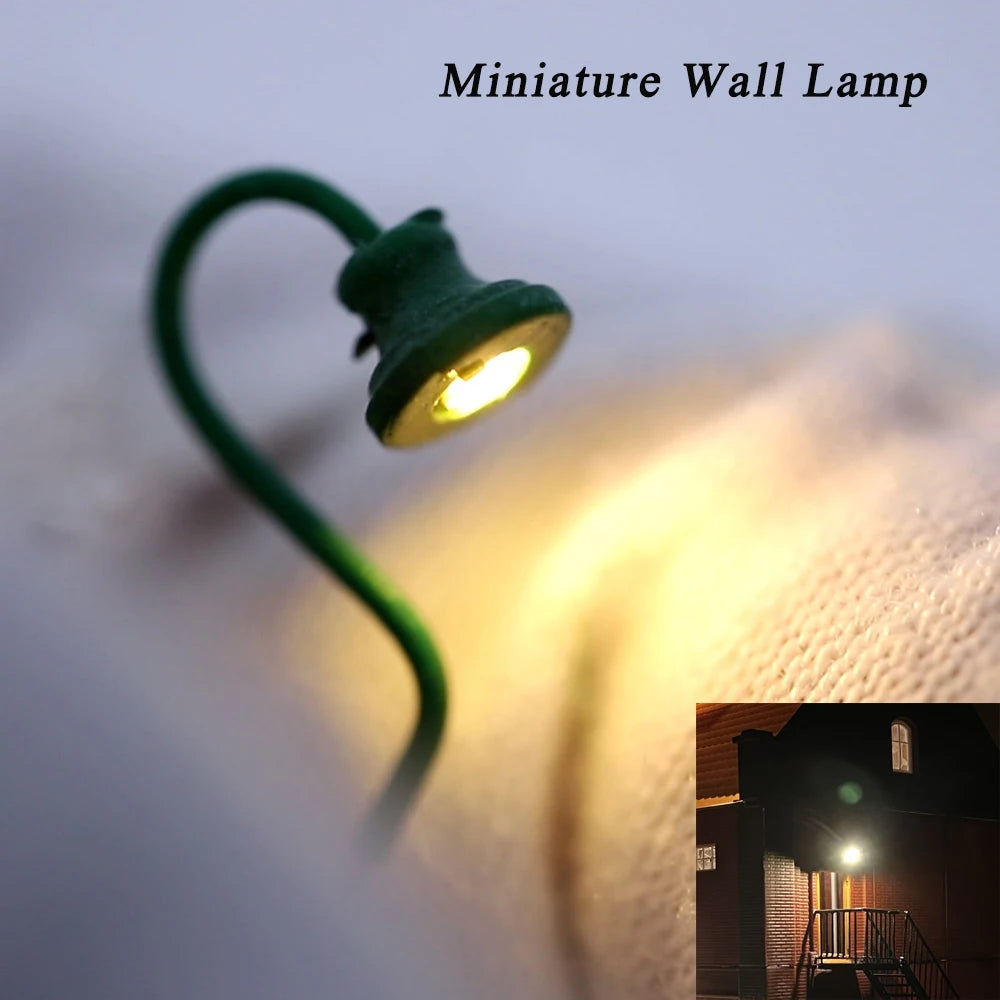 3V Led Miniature Wall Lamp Model Light Toys for Architecture Building Layout/railway Landscape Indoor/outdoor Diorama 1Pc/5Pcs