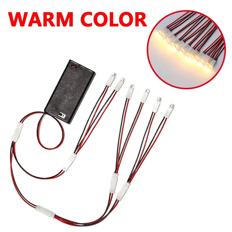 Diy Model Making 3V Miniature Lamp Led Beads 2/4/6 Heads Small Night Light/bulb Toys for Dollhouse Scene Layout/diorama 1Set