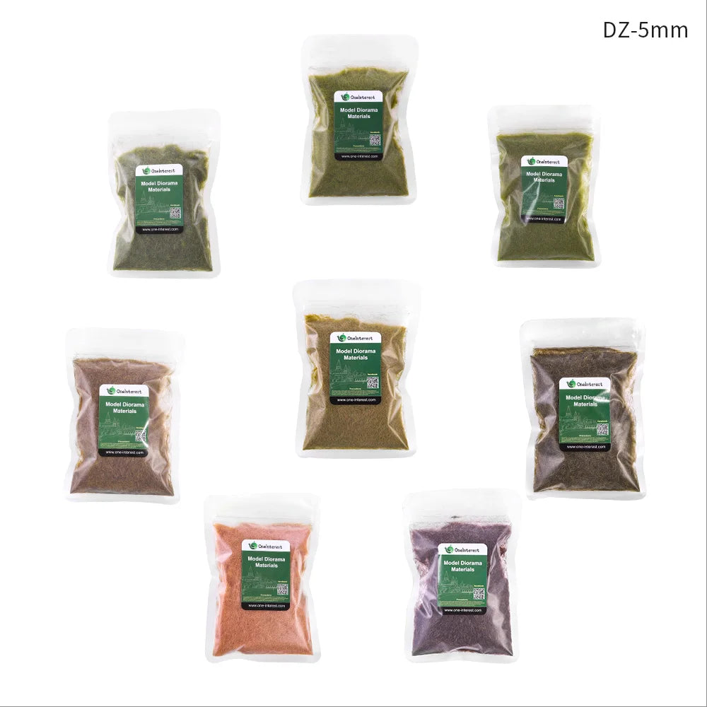 8MM Mini Static Grass Flock Powder  For Railway Artificial Terrain Lawn  Wargame Landscape Scenery Diorama Accessories