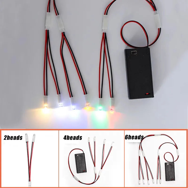 Diy Model Making 3V Miniature Lamp Led Beads 2/4/6 Heads Small Night Light/bulb Toys for Dollhouse Scene Layout/diorama 1Set