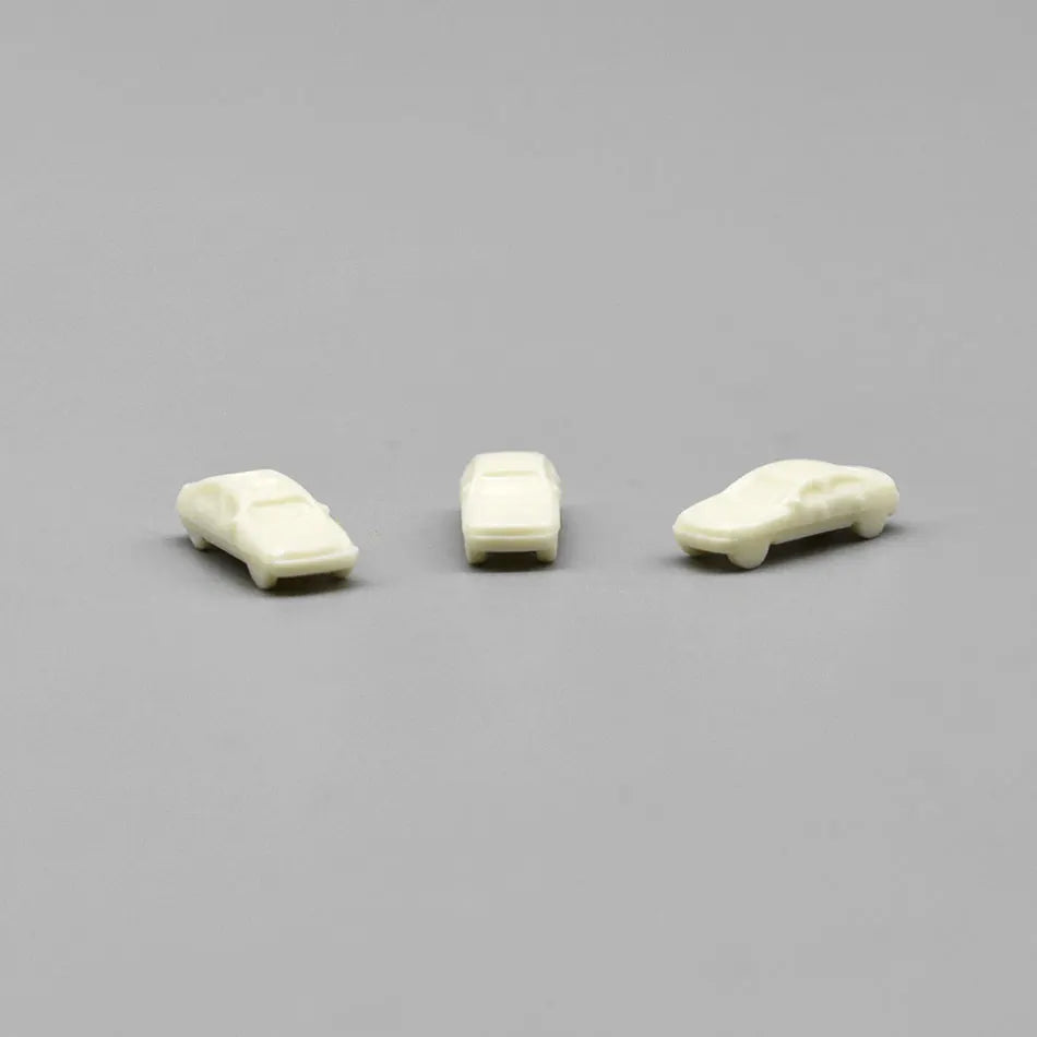 1/250-500 Mini simulation plastic  white inverted car bus model DIY puzzle construction sand table material