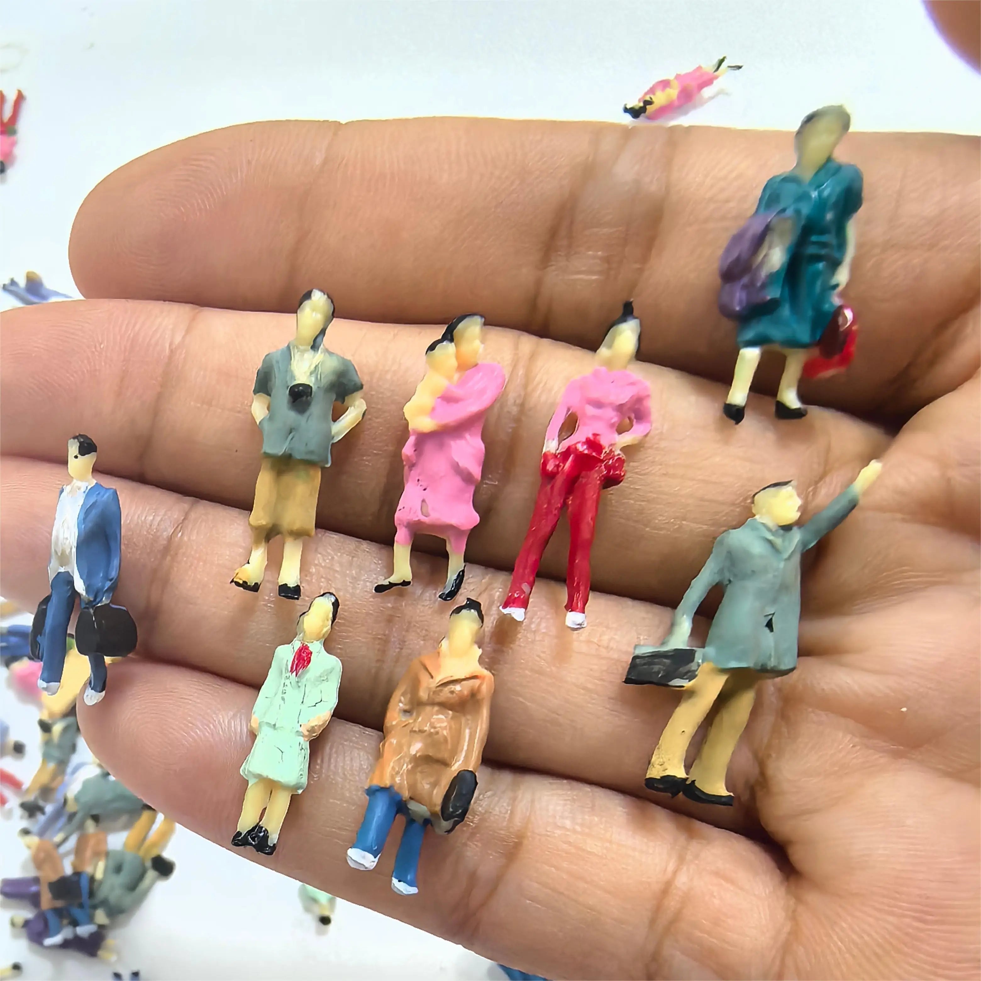 24pcs HO Scale Model Train Railway street People Miniature Model figures Passenger For Architectural Building Landscape railway