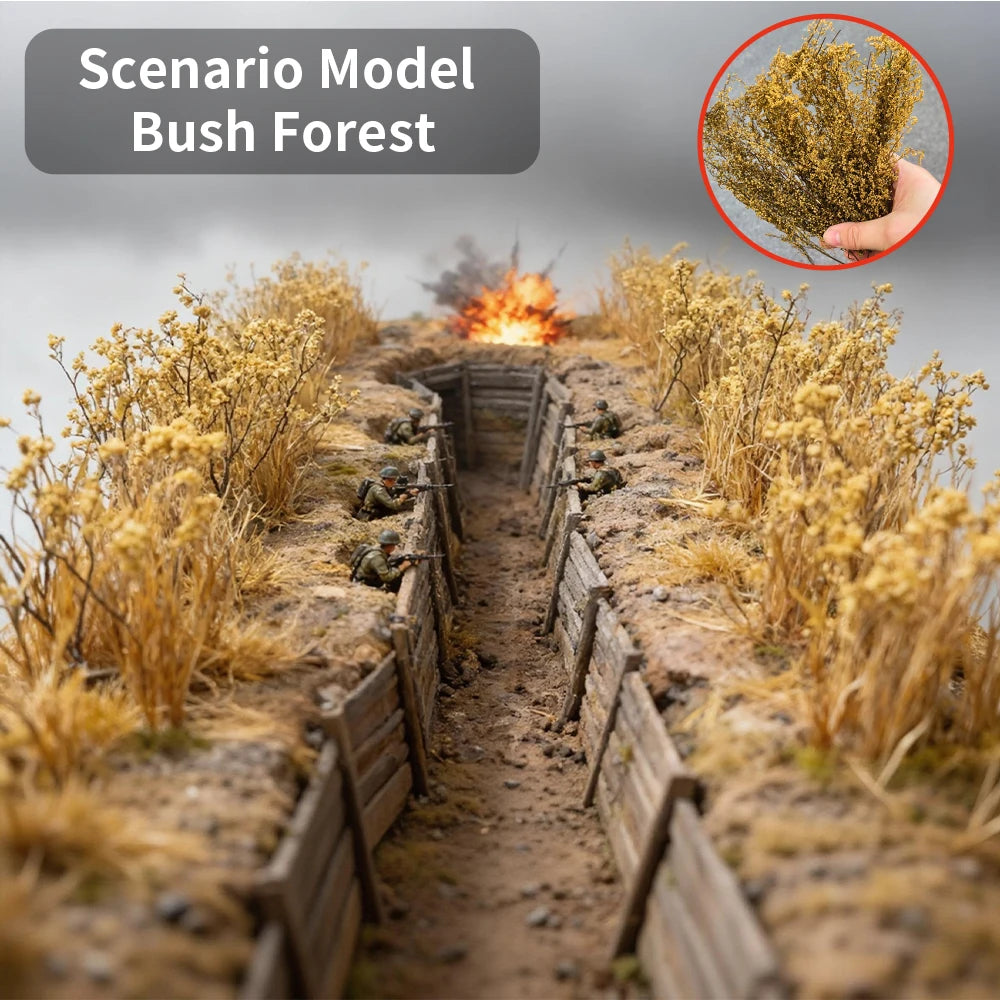 Diorama Supplies Miniature Military Vegetation Simulation Terrain Bush Plants for Diy Model Making/Landscape/Railway Layout 1box
