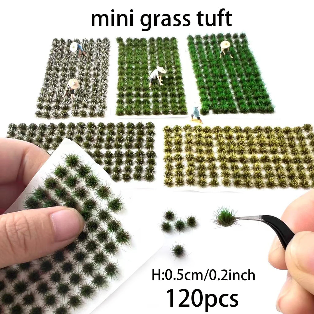 Miniature Model Grass Tufts 5mm/8mm – Static Grass for Dioramas, Model Railway Scenery & Wargaming Terrain