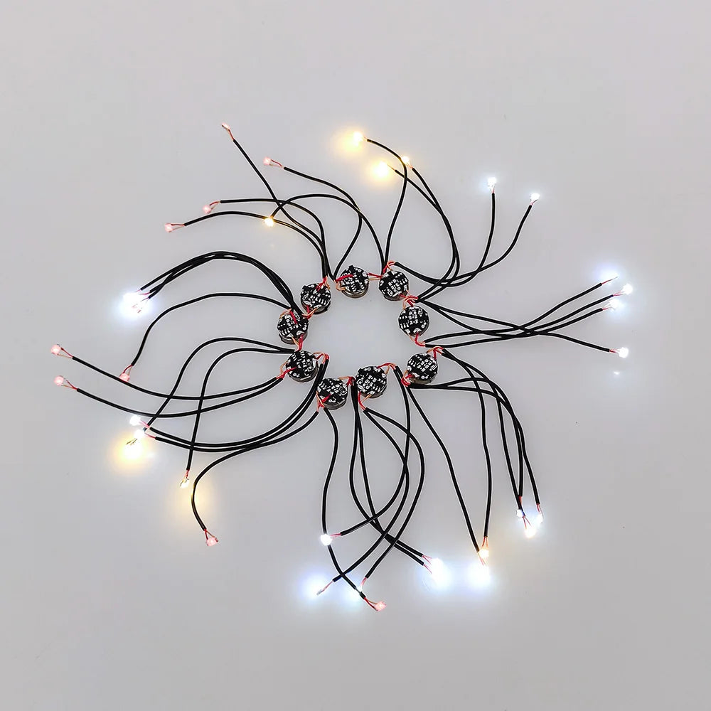 Magnetic Control Led Lamp 1Hanging 4 Mini Light for Cars/Robots/DIY Model Making with Battery