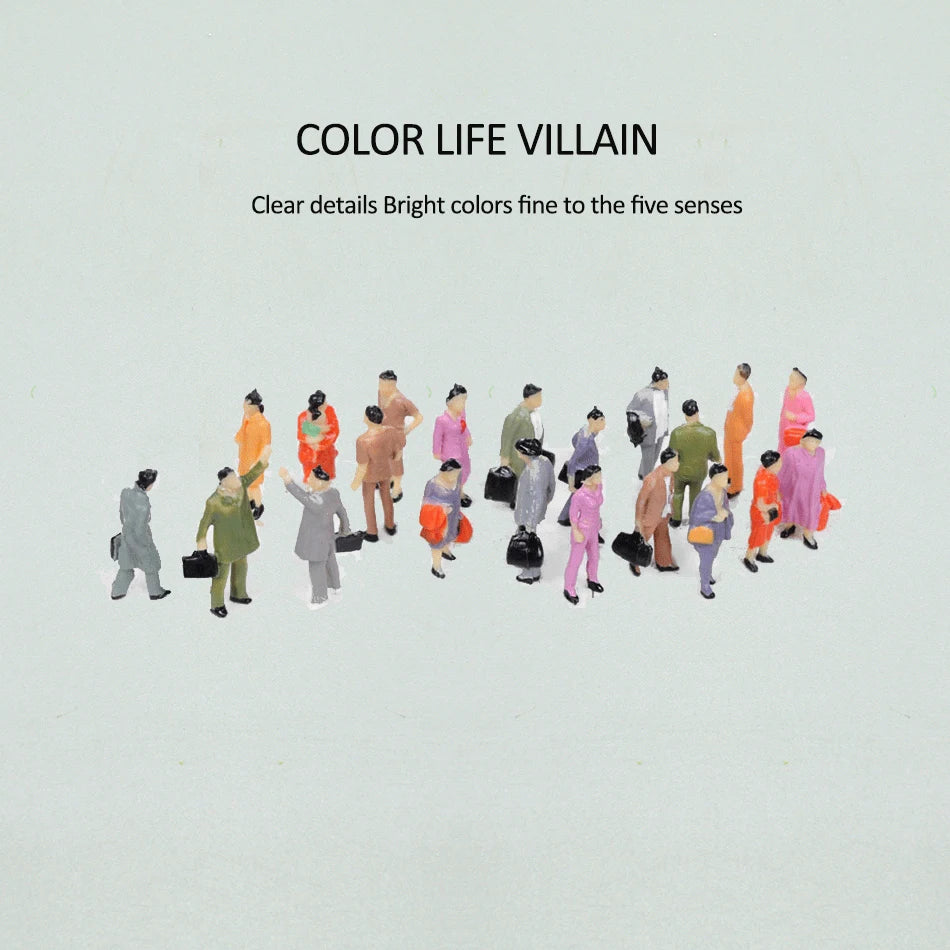 24pcs HO Scale Model Train Railway street People Miniature Model figures Passenger For Architectural Building Landscape railway