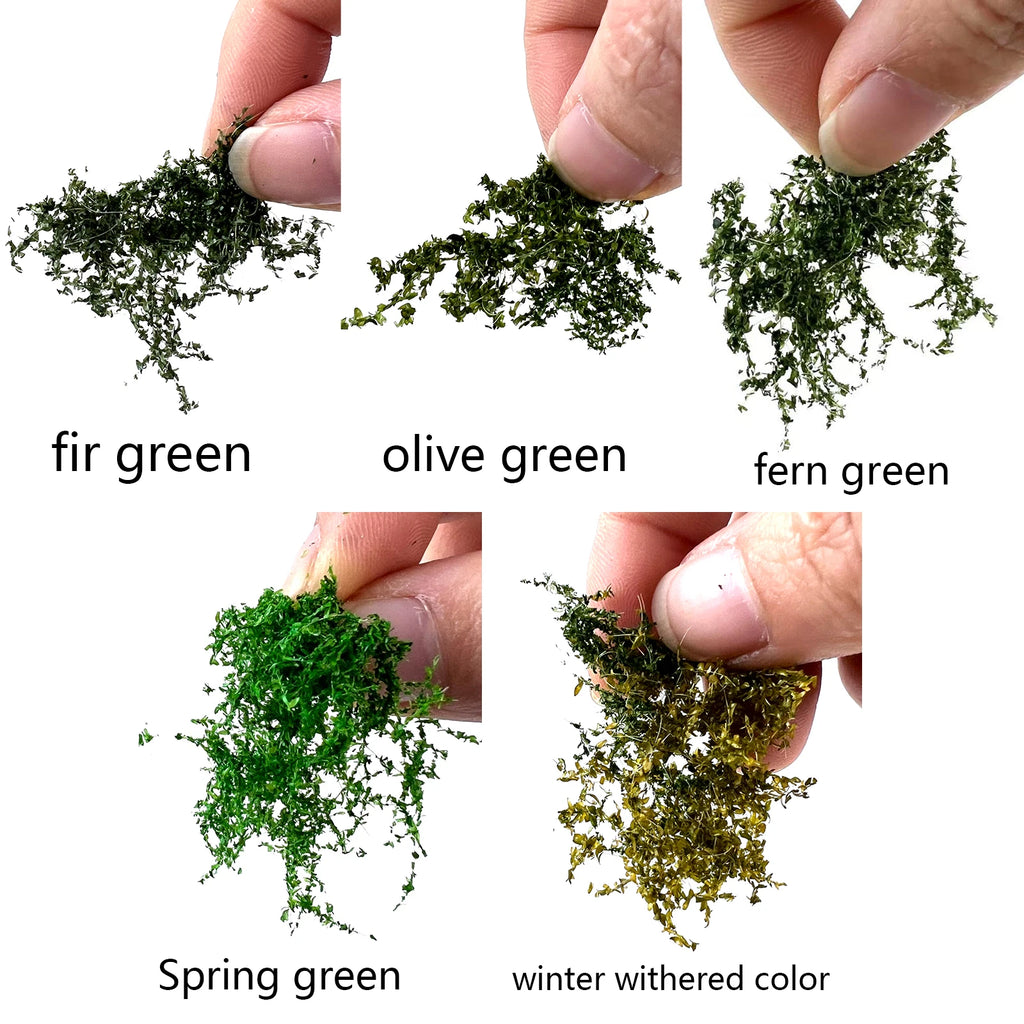 2CM Miniature Bushes Hand-Tearabled Realistic Shrubs for DIY Model Making Scenery, Railway Train Layouts, Wargame & Diorama 1Box