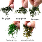 2CM Miniature Bushes Hand-Tearabled Realistic Shrubs for DIY Model Making Scenery, Railway Train Layouts, Wargame & Diorama 1Box