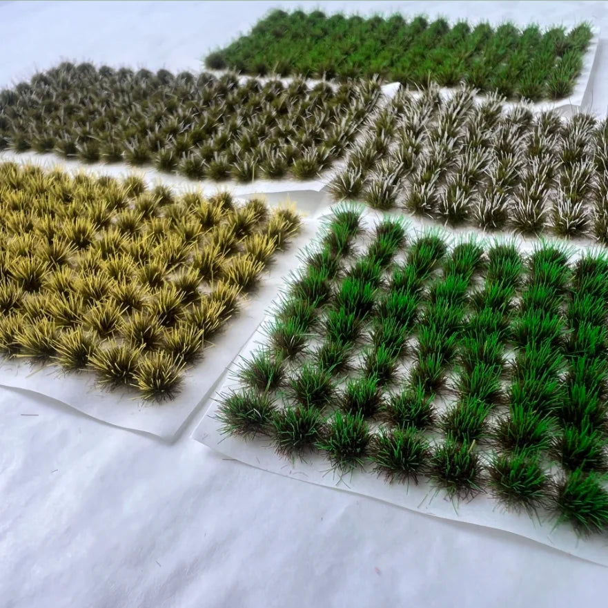 Miniature Model Grass Tufts 5mm/8mm – Static Grass for Dioramas, Model Railway Scenery & Wargaming Terrain