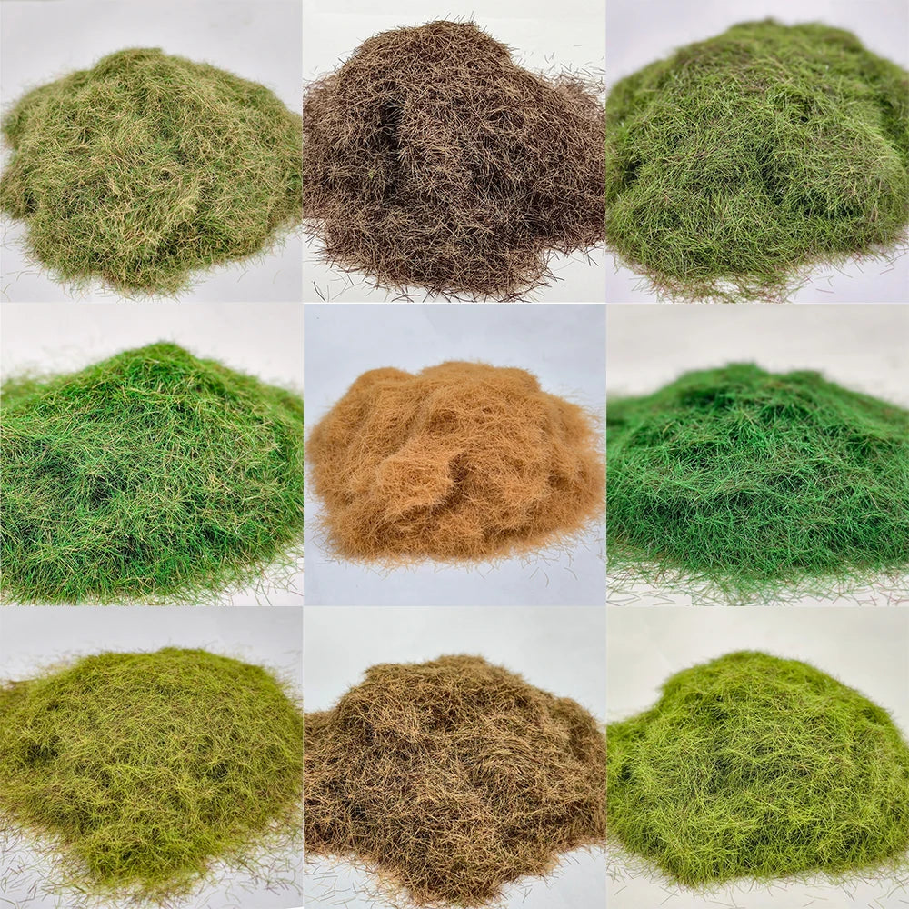 Miniature Plush Model Grass for HO Scale 1:87 Dioramas – Realistic Grass Tufts for Architecture Models, Train Scenery and Building Layouts
