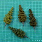 2pcs 1:87 Scale Model Pine Trees Cedar Landscape Miniature Train Railway Layout Scenery Dioramas Diy Christmas Day Decoration
